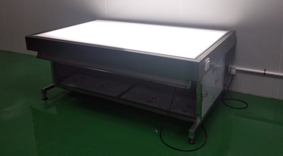 Caja de iluminación para serigrafía, mesa de control de serigrafía, dispositivo de control de calidad de serigrafía