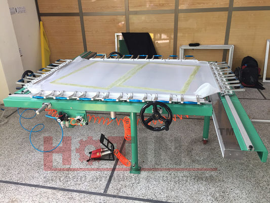 Máquina para estirar malla mecánica, máquina para estirar malla para serigrafía, maquinaria para estirar malla para serigrafía